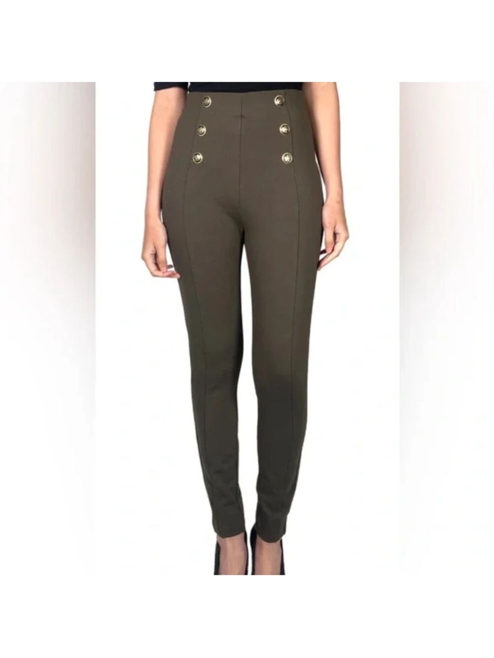 Zara Ultra High Rise Military Stretch Pants